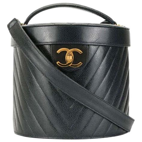 chanel vanity case vintage|chanel vanity bag with handle.